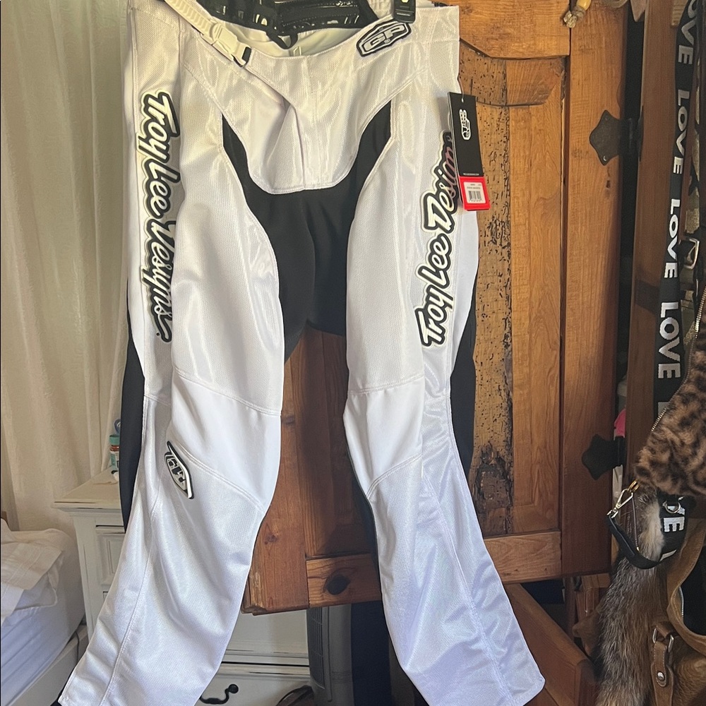 Troy Lee Designs White and Black Men's Pants GP race MX brand new